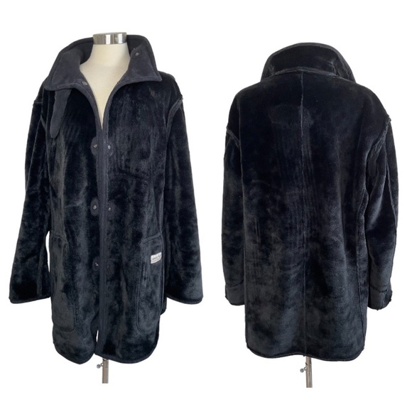 EMPORIO ARMANI Reversible Synthetic Shearling Coat size 50 - Picture 3 of 15